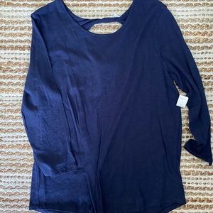 Royal blue, long sleeve shirt. Never worn. Size L